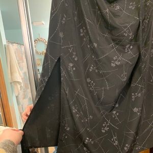 Lane Bryant Full Length Black and Grey Skirt.